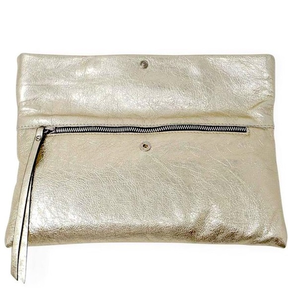 Last 1 ⛔️ Gianni Chiarini Cherry Leather Foldover Clutch Bag - Picture 3 of 15